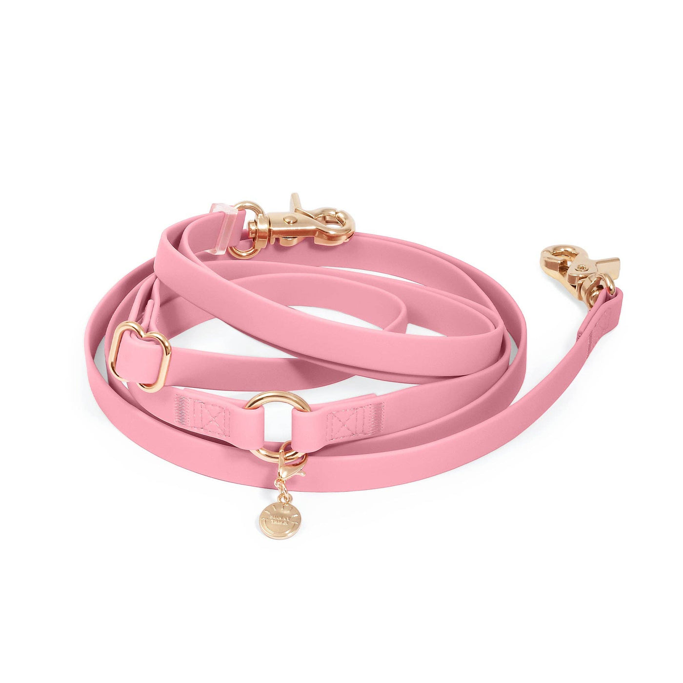 SUNNY TAILS - 4-in-1 Convertible & Multifunctional Dog Leash - Perfect Pink