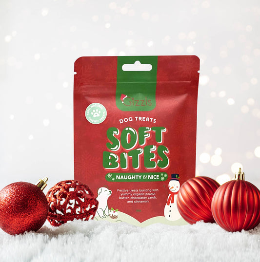 GIZZLS - Naughty & Nice Weiche Weihnachts-Leckerlis für Hunde