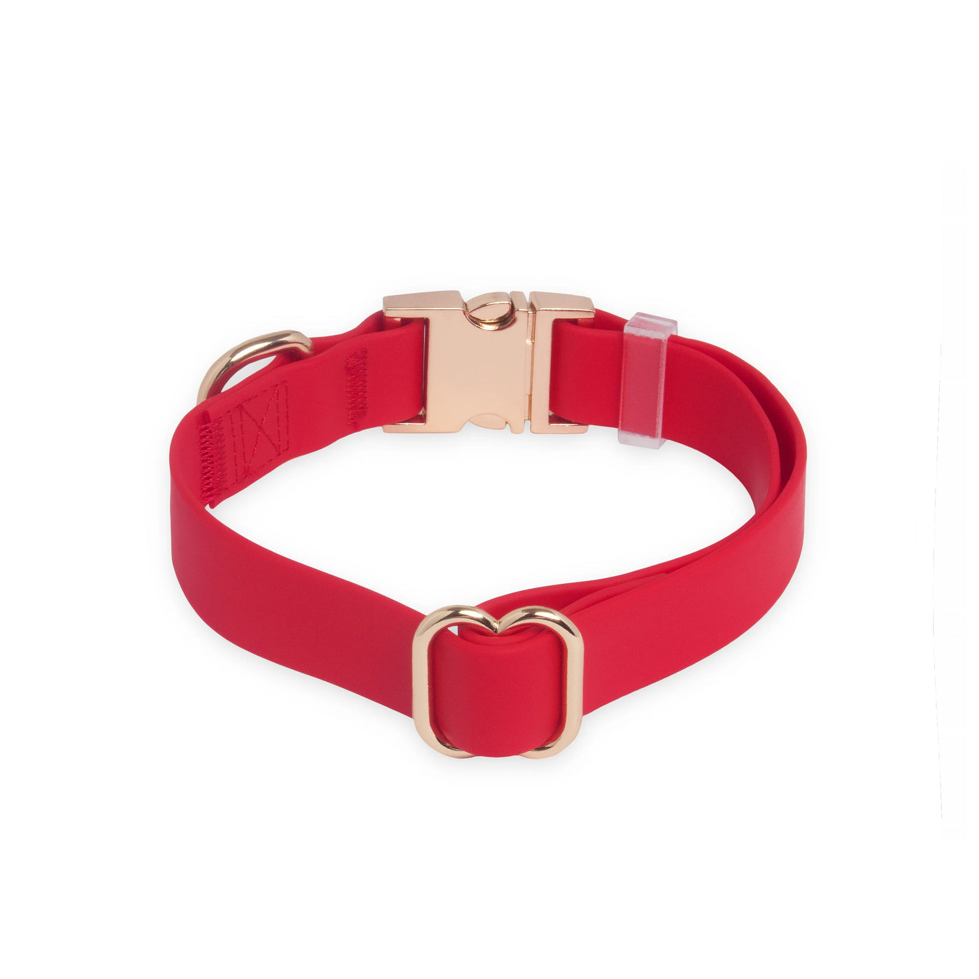 SUNNY TAILS - Waterproof Dog Collar - Cherry Red