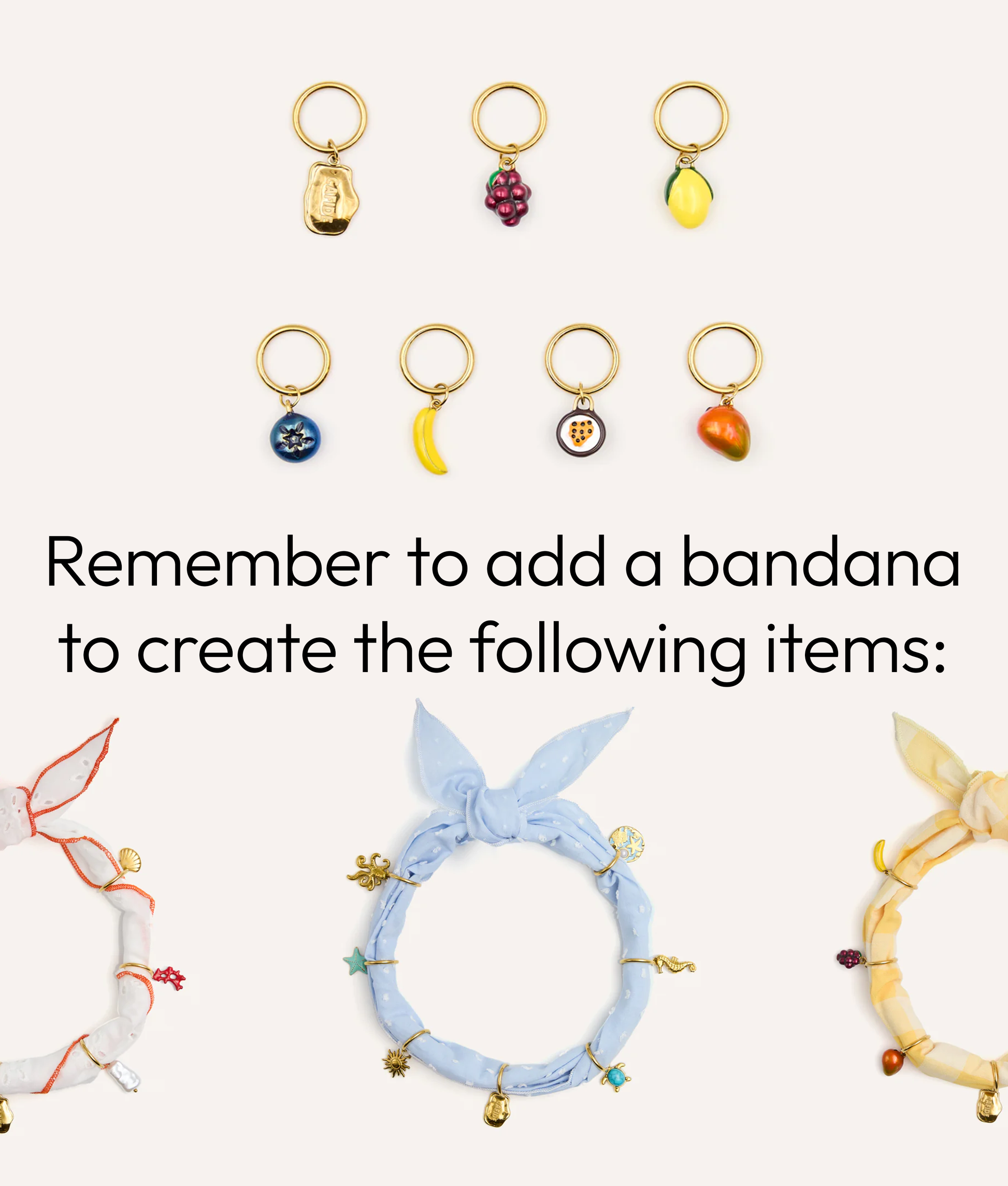 CAFIDE – Charm Set „Sira Früchte“ (7 Stück) - OSSO BLU