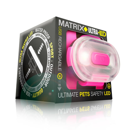 MAX & MOLLY - Matrix Ultra LED - Hunde Sicherheitslicht Pink - OSSO BLU