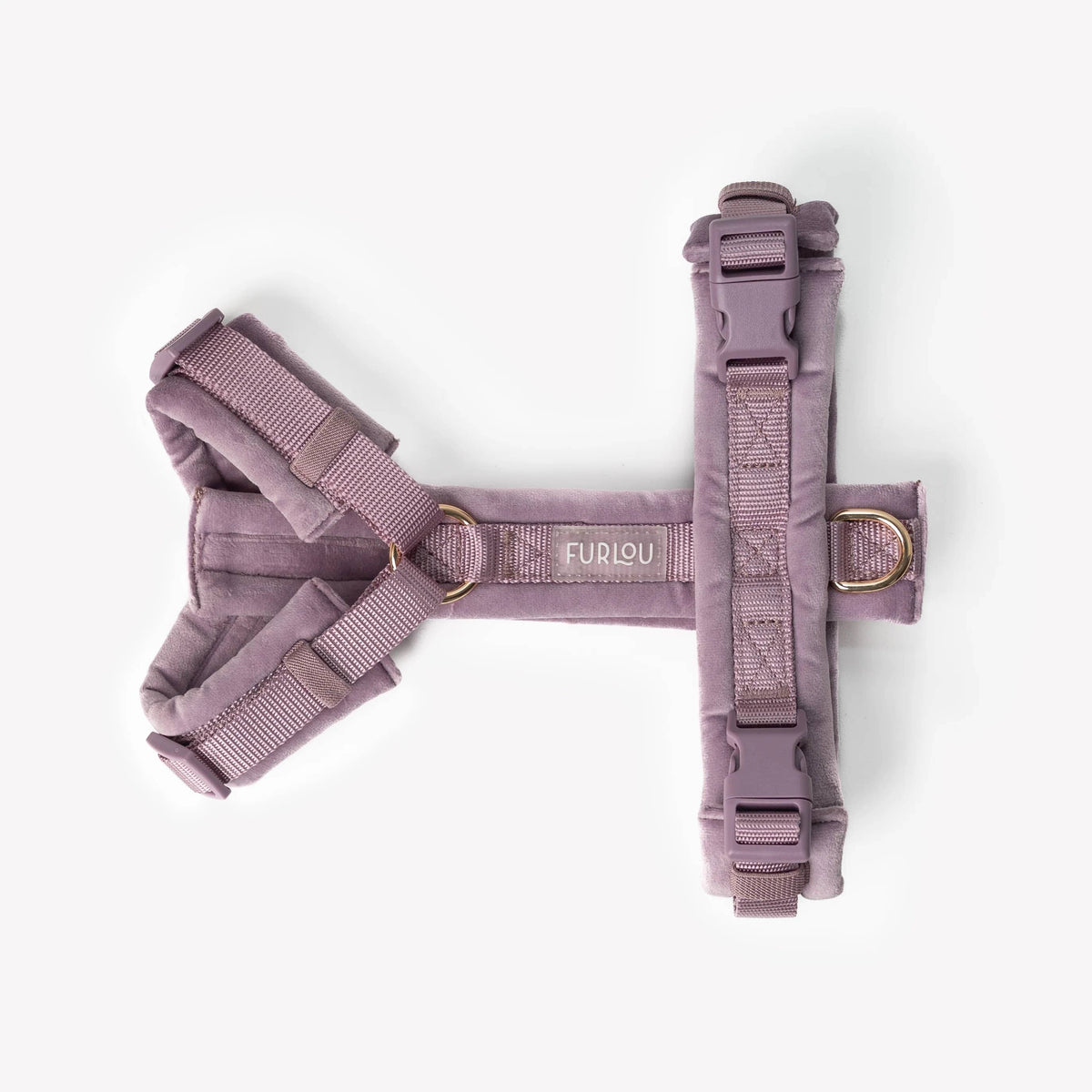 FURLOU – Samt Hundegeschirr Lilac