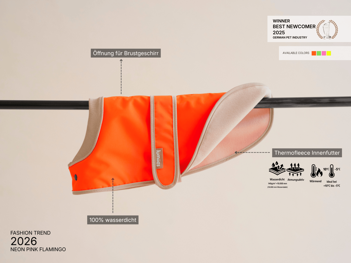LUMIIES – Glow Raincoat Mini-Fit Hunderegenmantel Neonorange