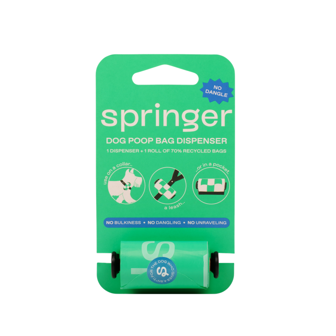 SPRINGLAND PETS - Hundekotbeutel-Spender + Rolle - OSSO BLU