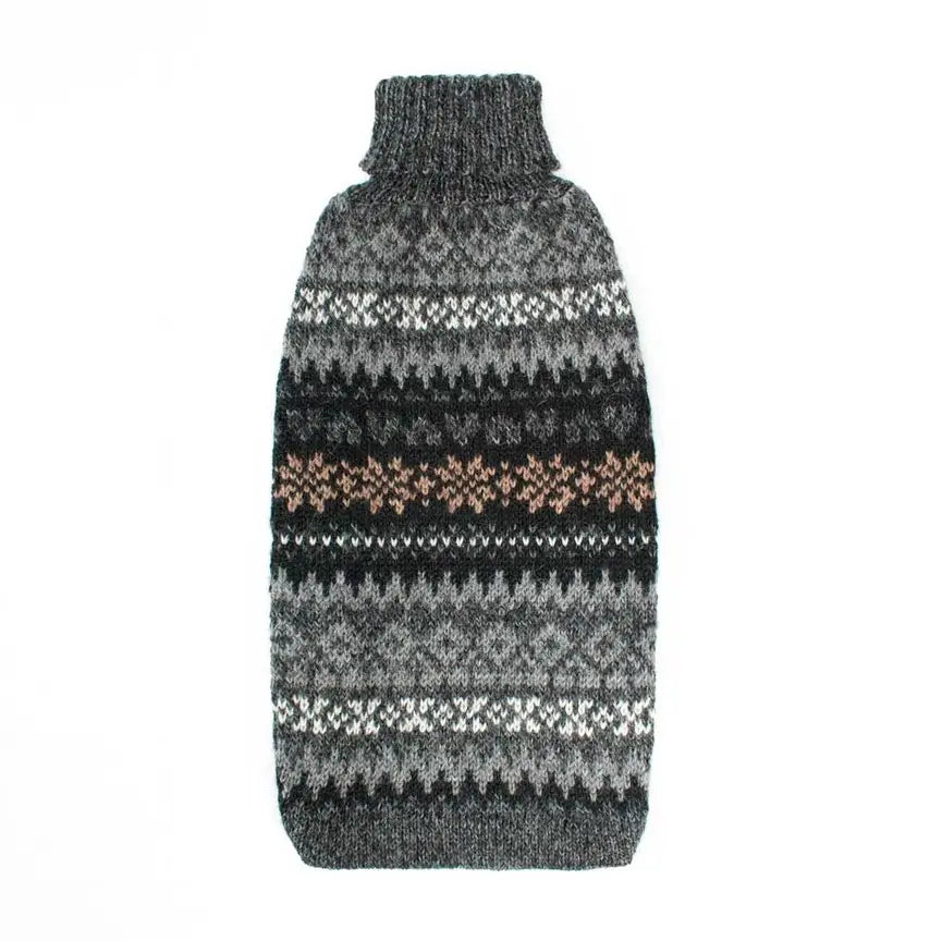 ALQO WASI – Fall Medley Alpaka-Hundepullover Charcoal