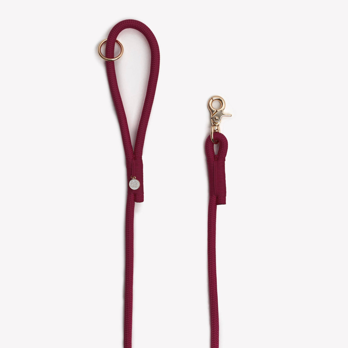 FURLOU – Geflochtene Hundeleine Bordeaux