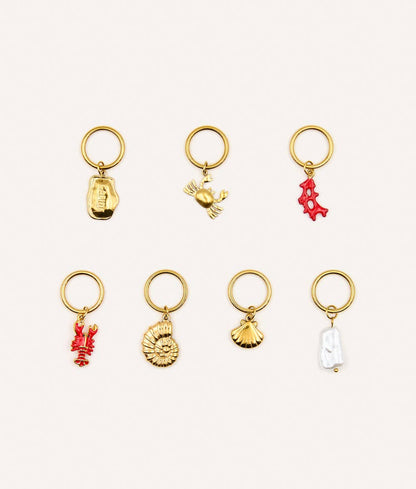 CAFIDE – Charm Set „Koralle Sira“ (7 Stück) - OSSO BLU
