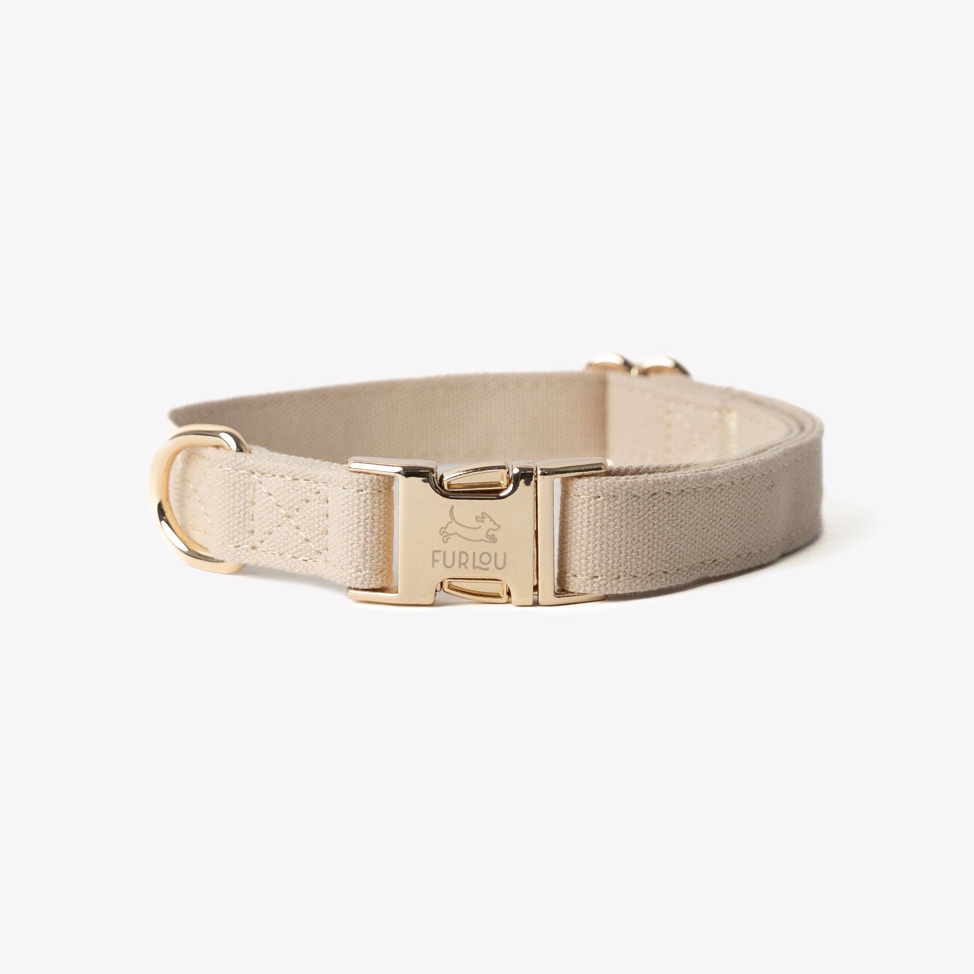 FURLOU – Hundehalsband aus Baumwoll-Canvas in Tan - OSSO BLU
