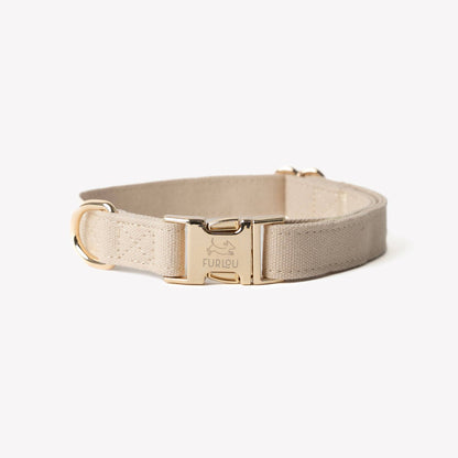 FURLOU – Hundehalsband aus Baumwoll-Canvas in Tan - OSSO BLU