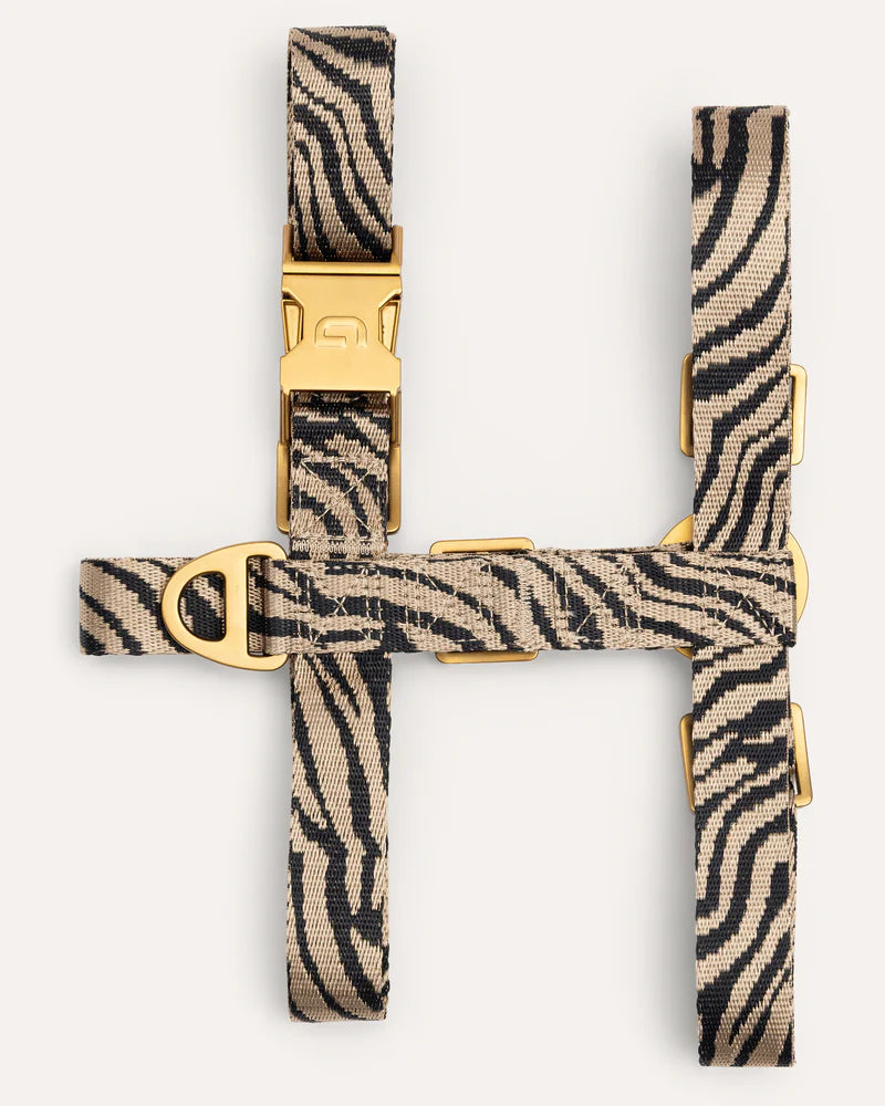 DOGGUO - Zebra Geschirr – Beige/Black - OSSO BLU