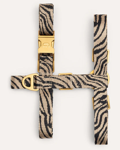 DOGGUO - Zebra Geschirr – Beige/Black - OSSO BLU