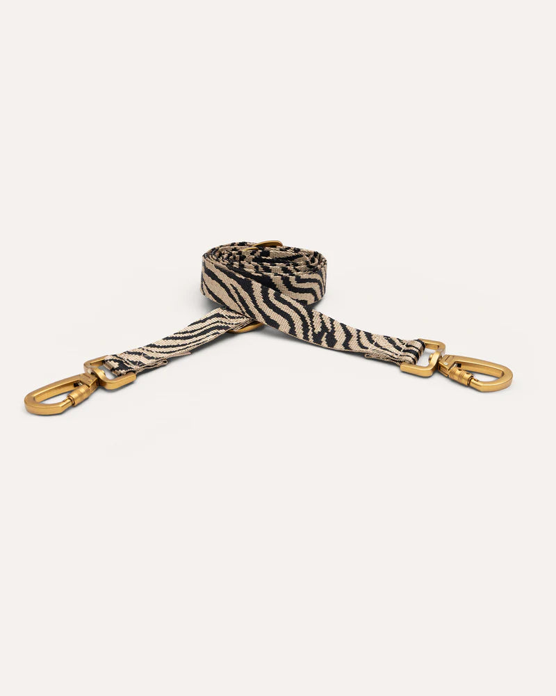 DOGGUO - Zebra Leine – Beige/Black - OSSO BLU