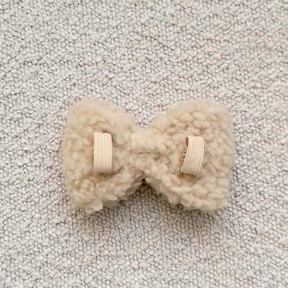 DREW’S DOGWEAR - Teddy-Fliege fürs Hundehalsband – Beige