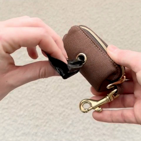 DREW’S DOGWEAR - Hundekotbeuteltasche – Espresso Brown